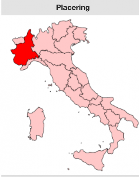Piemonte i Norditalien
